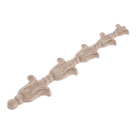 MUXSAM Wood Decorative Mouldings, Long Carved Wooden Corner Onlay Applique Wood Carving Campanula Flowers Pattern Decals for Furniture Nightstand Cabinet Dresser 17x3.5cm/6.69x1.38inch