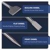 ZELCAN Chisel Set with SDS Max Shanks, 3pc Masonry Concrete