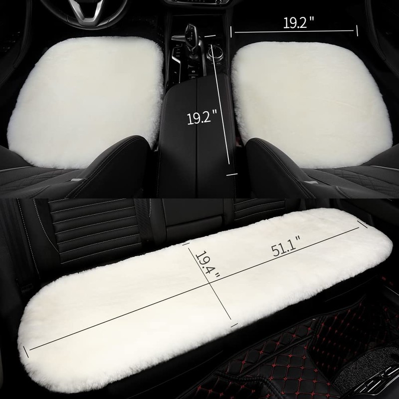 IRIWOOL Genuine Sheepskin Auto Seat Pad, Australian Soft Wool Seat