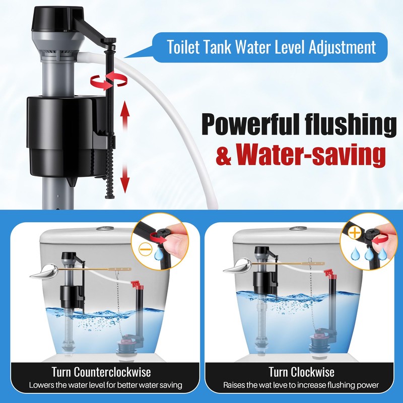 Gulfmew 2 Inch Toilet Flusher Replacement Kit, Toilet Flusher Repair
