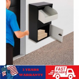 Unbranded Wall Mount Locking Drop Box Steel Mailbox for Rent Payments Mail Heavy Duty NEW