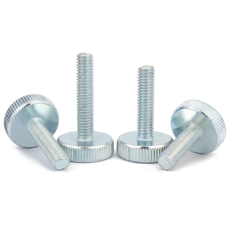 CONPHERON Galvanised Carbon Steel Thumb Screws Flat Knurled Head Screws