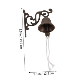 ABOOFAN Retro Doorbell Cast Iron Wall Bell Door Bell Rustic Style Doorbell Weatherproof Wall Hanging