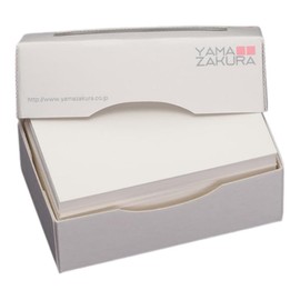 Yamazakura Business Card No. 4 Book Kent, 0.0101045-0001 0.01 inch (0.375 mm) Thick, MS (Paper) Box, 100 Sheets/Business Card Paper, Business Card Size, White, Plain