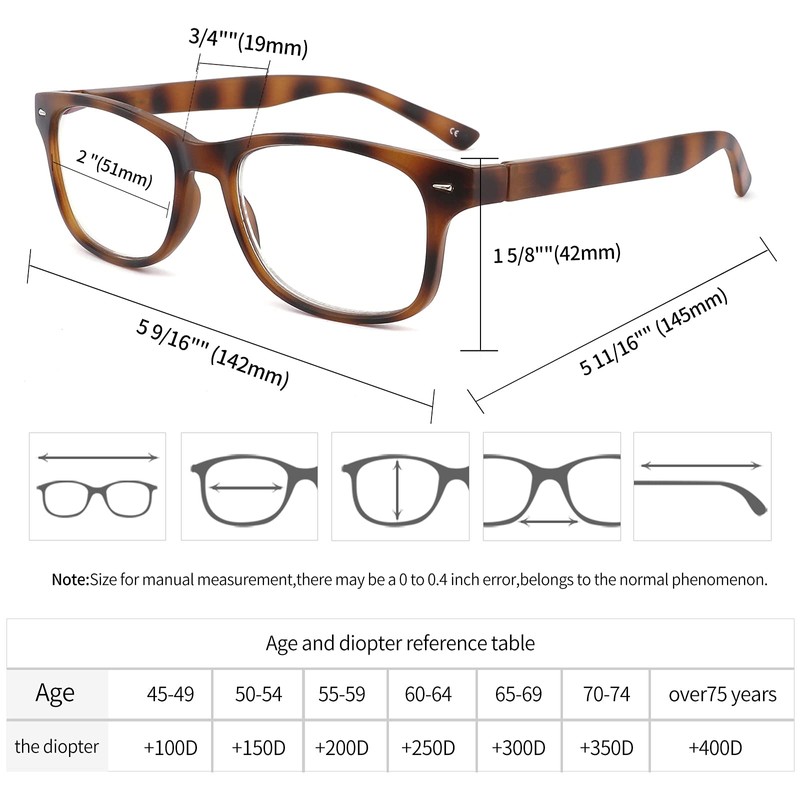 BOSAIL Blue Light Filter Glasses Computer Glasses for Men and