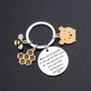 AKTAP Bear Keychain Honey Bee Jewelry for Women Girls Anime
