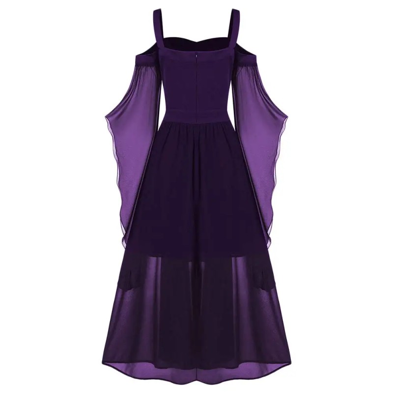 Women's Gothic Punk Style Off-the-shoulder Butterfly Sleeve Easter Cosplay Party