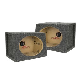 Scosche SE69KT2-WP1 6x9 Car Audio Speaker Boxes - Premium MDF Enclosure for Clear Sound - Durable Construction for Optimum 6x9 Speaker Performance - MDF Subwoofer Box Enclosures - Set of 2 Boxes