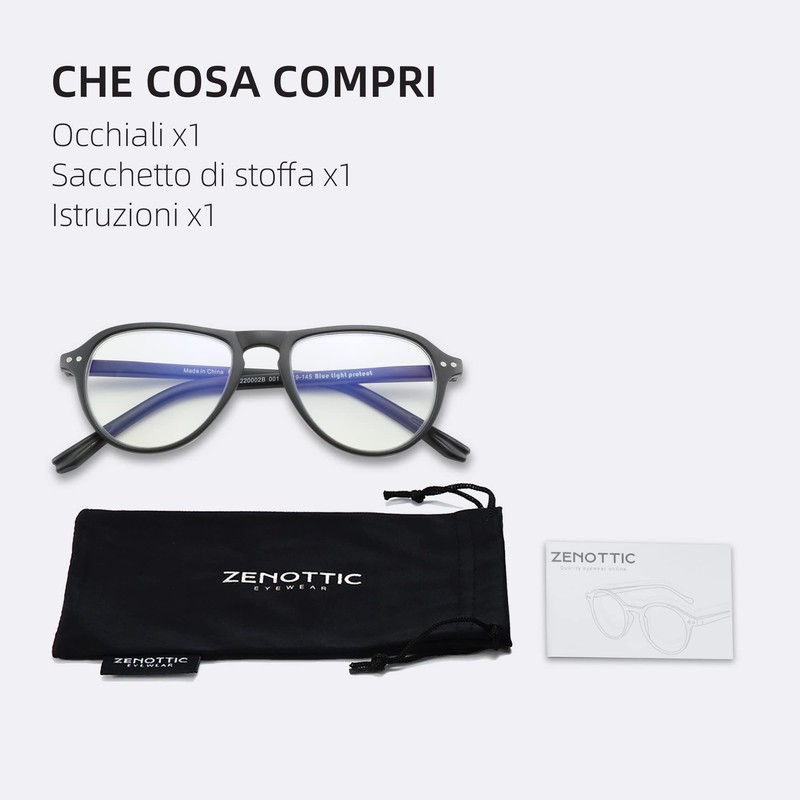 ZENOTTIC Blue Light Blocking Reading Glasses Eyeglasses Frame Anti Blue