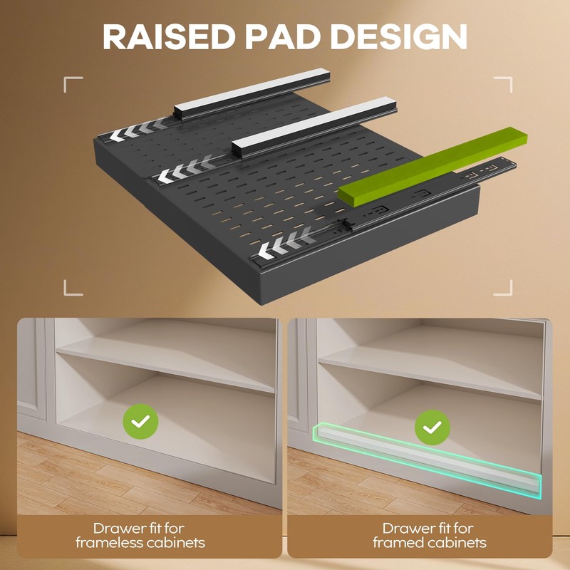 Seinloes 2 Pack Pull out Cabinet Organizer 21" Deep With