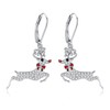 Reindeer Earrings Sterling Silver Reindeer Dangle Earrings Christmas Reindeer Holiday