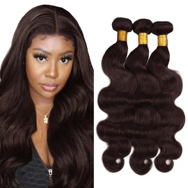 MAMART 30 30 30 Inch Color 4 Dark Brown Bundles Human Hair Chocolate Brown Body Wave Human Hair Bundles Double Weft Wet And Wavy Hair Extension For Black Women