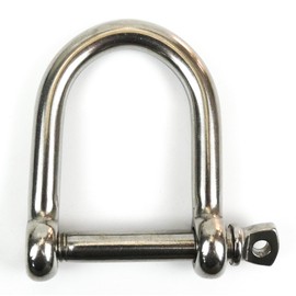 DAUMLINK® Aisi 316 Stainless Steel Wide D-Shackles for Connecting Chains or Tamps to Eyelets 10 mm Pack of 2