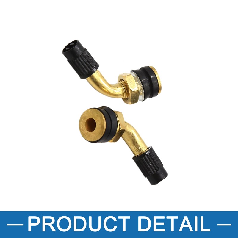 A ABSOPRO Tire Valve Stem Motorcycle ATV Brass Bent Angled