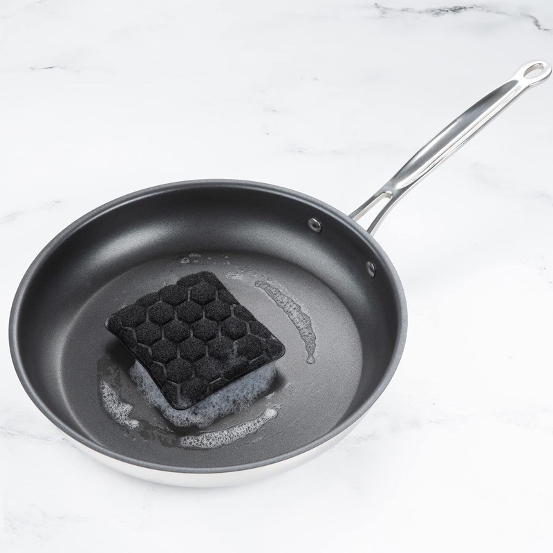 HIC Kitchen Sudz-Power Scratch-Free Scrubber Sponges, Long Lasting Polyurethane, BPA
