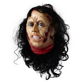 SANKEDOU - Decoración de Halloween para colgar en la cabeza cortada y aterradora, tamaño real, cabeza de zombi de látex para casa embrujada, fiesta de Halloween, patio, decoración de bar (K)