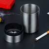 WANGCL Stainless Steel Car Ashtray with Lid, Car Ashtray, Odourproof,