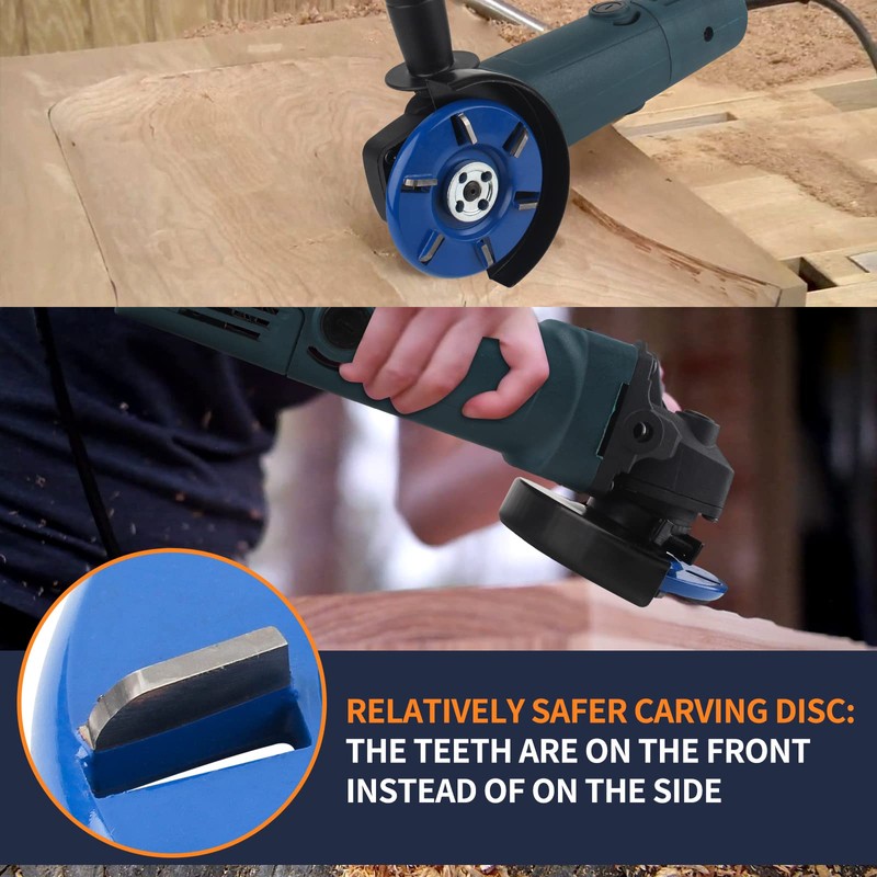 Upgraded Wood Carving Disc Grinding Wheel, Angle Grinder Attchments Wood