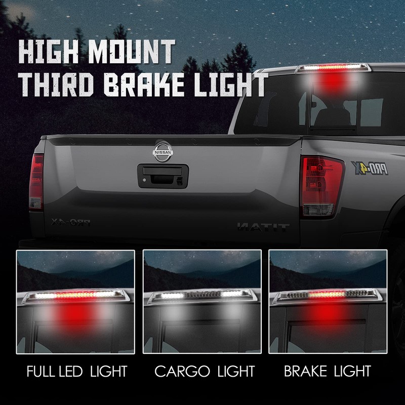 High Mount 3rd Stop Light Compatible with 2004-2015 Nissan Titan,