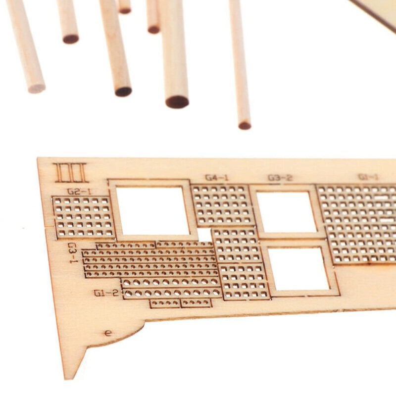 EsportsMJJ Wooden Sailing Boat Model, DIY Kit Halcon Ship Assembly