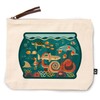 Lantern Press Marine Life, Geometric, 100% Cotton Zipper Pouch, Travel