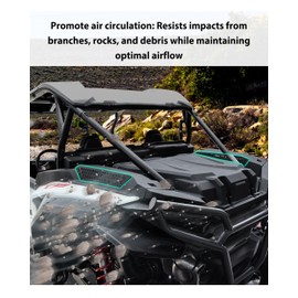 SAUTVS Aluminum Air Intake Cover Grill for Polaris RZR XP 1000/XP 4 1000 2024 2025+, Black Metal Mesh Engine Side Vent Inlet Protection Cover Bezel, Enhanced Airflow & Durability(8PCS)