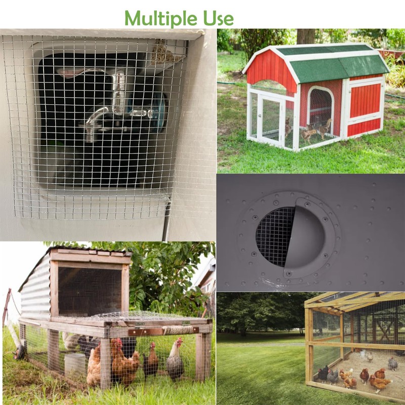 SUPERETON Stainless Steel Welded Wire Mesh, 1/4 Inch Hole Completely