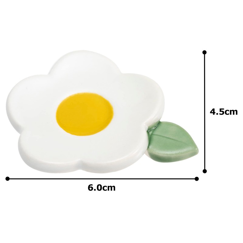 Tatara 030551 Chopsticks Rest, Camellia, Tsubaki Tsubaki, White, Mino Ware,