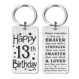 HYHYDHP 13th Birthday Gifts for Girls Boys, Happy 13 Year Old Birthday Keychain, 13 Yr Age Teen Bday Presents Ideas