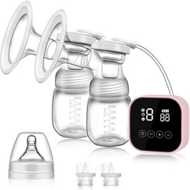 Yostyle Extractor De Leche Electrico, Saca Leche Materna Electrico con 4 Modos y 9 Niveles de succión, Portátil Dobles Bomba de Sacaleches Eléctrico,