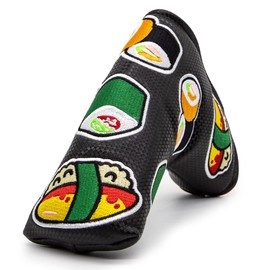 Black Golf Putter Cover Japanese Sushi,Blade Putter Headcover