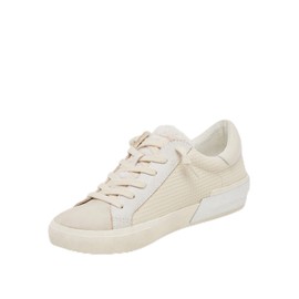 Dolce Vita Zina Off White Woven Lace Up Low Top Round Toe Fashion Sneakers