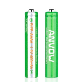 ANVOW Rechargeable AAAA Batteries for Surface Pen, Rechargeable AAAA Battery for Active Stylus, Ni-MH 1.2V 400mAh with Storage Box, 2 Count