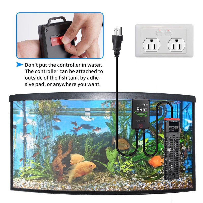 Cyitimo Aquarium Heater 1000W Submersible Fish Tank Heater with Double