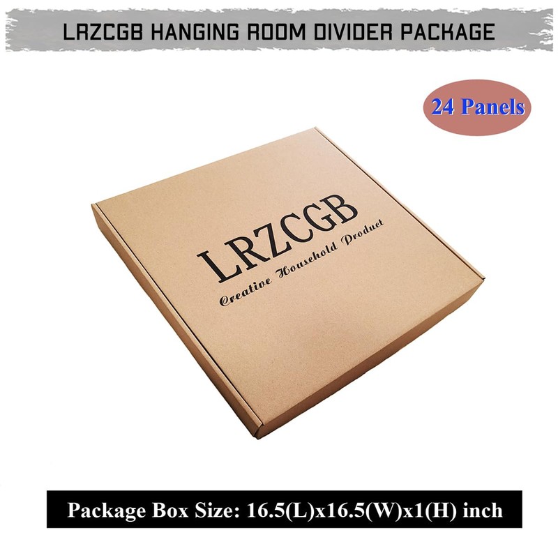 LRZCGB Hanging Room Divider,24 Pieces PVC Screen Partition Panel with
