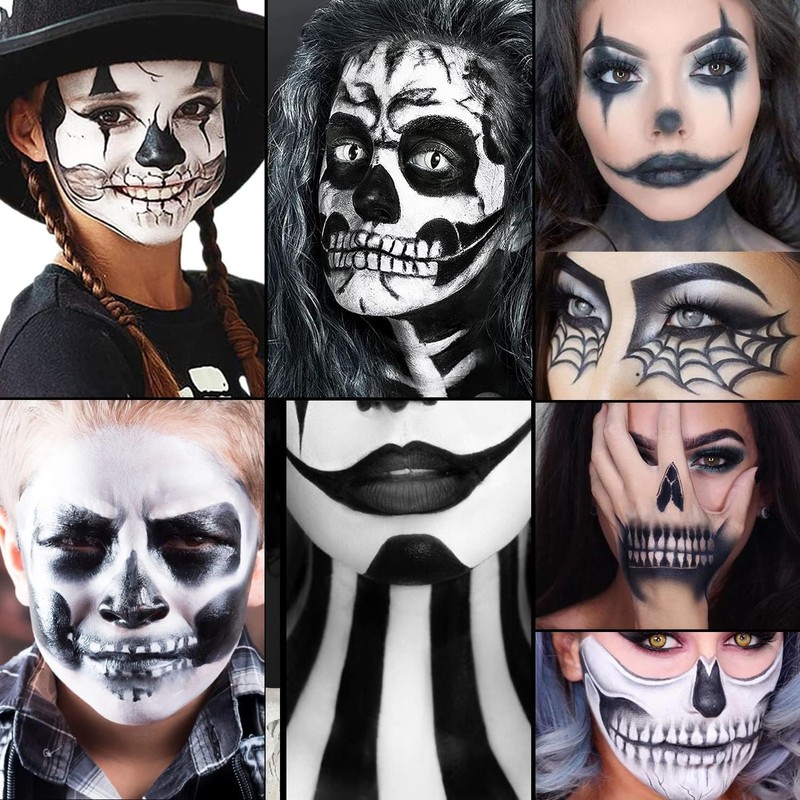 Pintura Facial de Halloween en Barra, Maquillaje Halloween de Cara