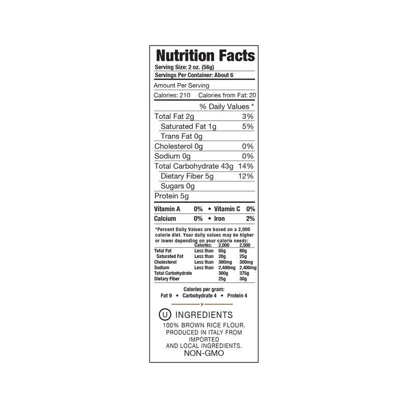 DeLallo Gluten Free Fusilli Pasta, Non-GMO, Made with Brown Rice