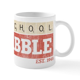 CafePress Vintage Old School Scrabble 11 Oz Ceramic Mug 11 oz Mug (163555149) - White