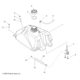 Polaris ATV Fuel Valve, On/Off/Reserve, Genuine OEM Part 7052370, Qty 1
