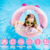 SENLINLIN Baby Swimming Ring with Sun Canopy, Inflatable Mermaid Swimming