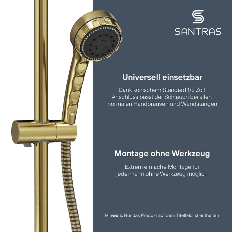 SANTRAS Shower Hose 1.25 m Plastic (PVC) in Bronze with