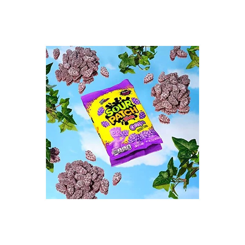 SOUR PATCH KIDS Grape Soft & Chewy Candy, 8.02 oz