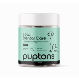 Puptons Total Dental Care Plaque & Tartar Remover Powder for Dogs | Bad Breath Treatment | Helps Remove Plaque Off Teeth (120 Grams) | Puptons