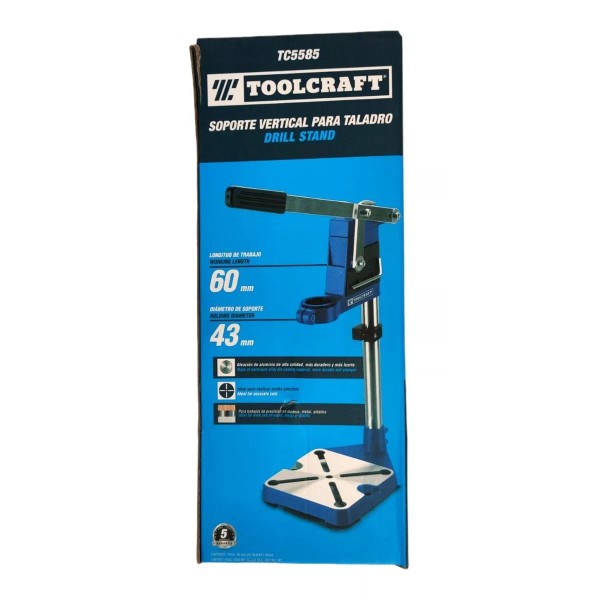 Toolcraft Soporte Vertical Para Taladro 60 Mm En Aluminio Universal