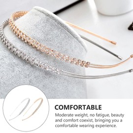 Frcolor Women's Headband Rhinestone Hair Accessories, Cute, Adult, Sparkle, Hair Arrangement, Headdress, Bangs, Hair Closure, For Parties, Gifts, Pack of 2