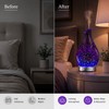 Ultrasonic Essential Oil Diffuser for Bedroom Ambiance – 3D Glass