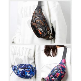 Bum Bag,Camo Bumbag Camouflage Belt Bag Waist Bag Fanny Pack Fabric Nylon Money Belt for Men Boys Running Hiking Travel Sports 13.65 * 4.68 Inch