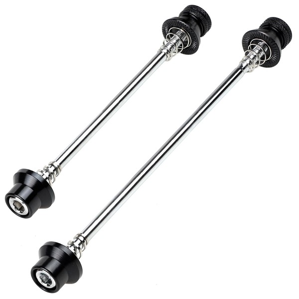 CyclingDeal Road Bike ONLY Bicycle Wheel Hub Non Quick Release Lock Skewers Front Rear Set 5mm - Prevent Removing Wheels by Hands - NOT for MTB