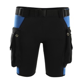 Swimming Snorkeling Diving Shorts with Pockets Stainless Steel Air Drain Port Surfing Diving Short Pants S