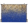 AIIKES 7x5FT Blue and Gold Glitter Backdrop Golden Bokeh Photography